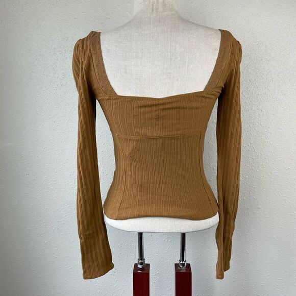 NWT Free People Inca Trail Brown Top - Picture 4 of 8